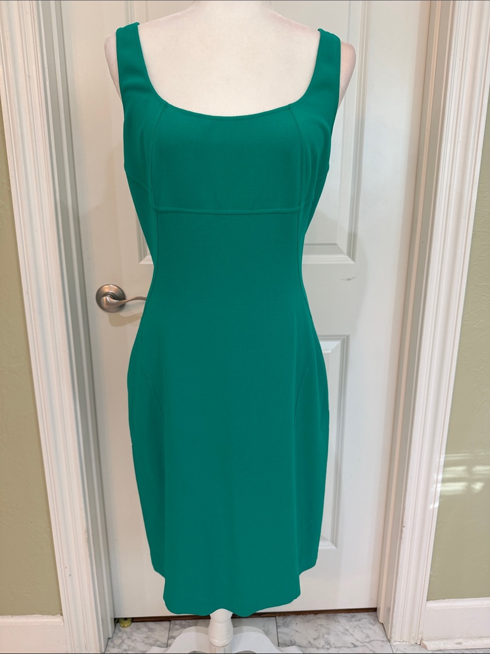 Michael Kors Italy NWT SleevelessTank Emerald Green Sheath Dress